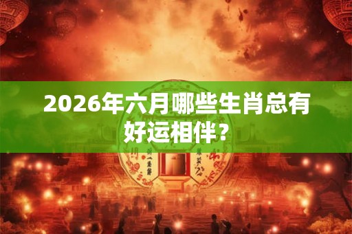 2026年六月哪些生肖总有好运相伴？