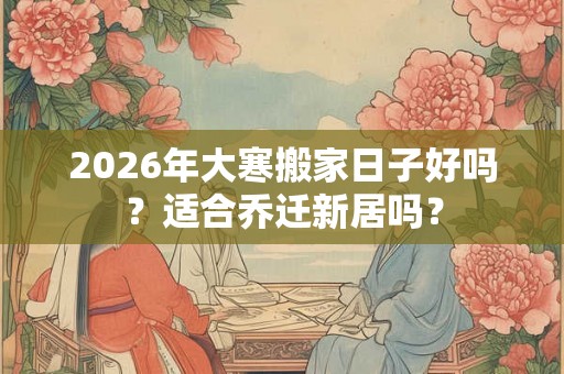 2026年大寒搬家日子好吗？适合乔迁新居吗？
