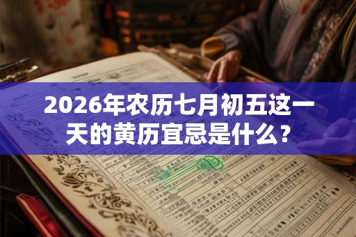 2026年农历七月初五这一天的黄历宜忌是什么？