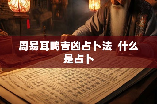 周易耳鸣吉凶占卜法  什么是占卜