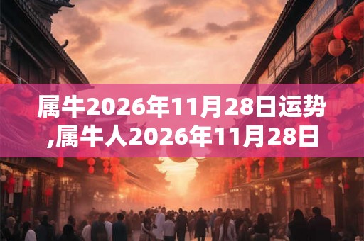 属牛2026年11月28日运势,属牛人2026年11月28日财运,生肖牛2026年11月28日运势
