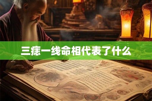 三痣一线命相代表了什么