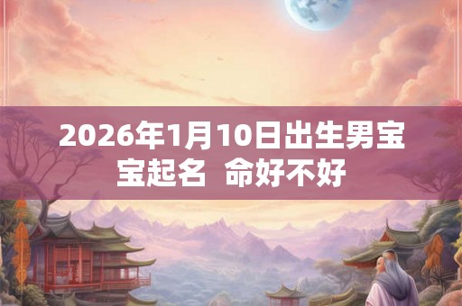2026年1月10日出生男宝宝起名  命好不好