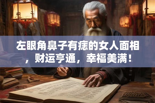左眼角鼻子有痣的女人面相，财运亨通，幸福美满！