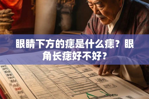 眼睛下方的痣是什么痣？眼角长痣好不好？