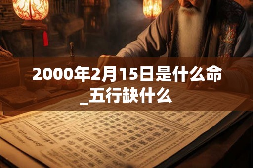 2000年2月15日是什么命_五行缺什么