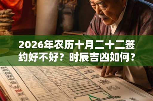 2026年农历十月二十二签约好不好？时辰吉凶如何？