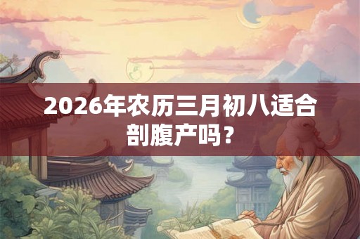 2026年农历三月初八适合剖腹产吗？