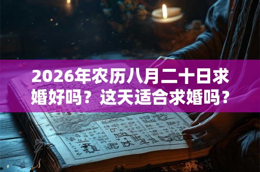 2026年农历八月二十日求婚好吗？这天适合求婚吗？