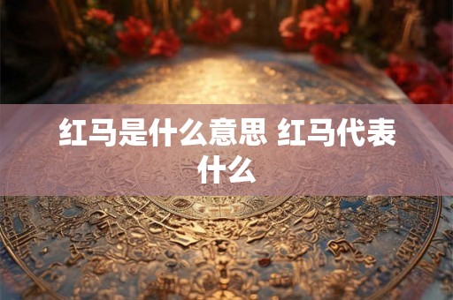 红马是什么意思 红马代表什么