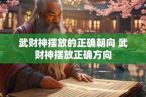 武财神摆放的正确朝向 武财神摆放正确方向