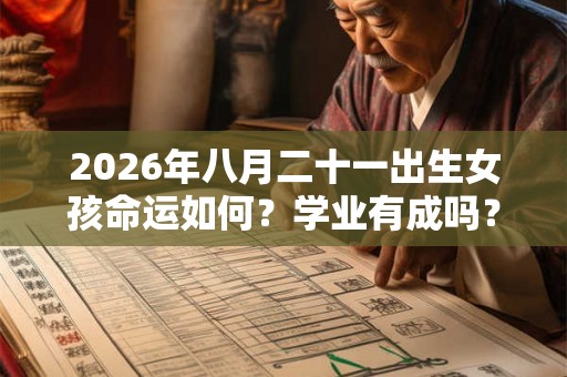 2026年八月二十一出生女孩命运如何？学业有成吗？