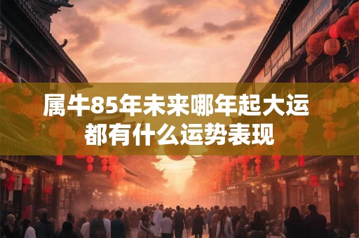 属牛85年未来哪年起大运 都有什么运势表现