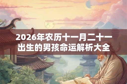 2026年农历十一月二十一出生的男孩命运解析大全