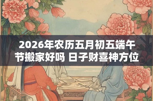 2026年农历五月初五端午节搬家好吗 日子财喜神方位
