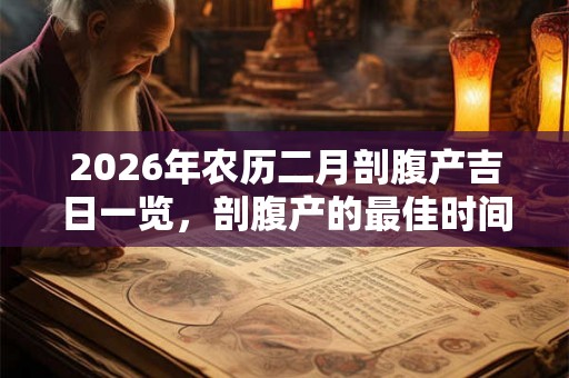 2026年农历二月剖腹产吉日一览，剖腹产的最佳时间是什么时候？