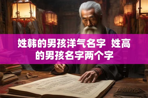 姓韩的男孩洋气名字  姓高的男孩名字两个字