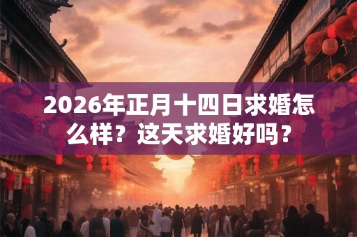 2026年正月十四日求婚怎么样？这天求婚好吗？