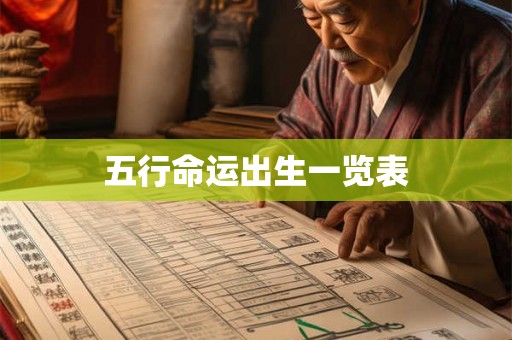 五行命运出生一览表 五行命运出生一览表