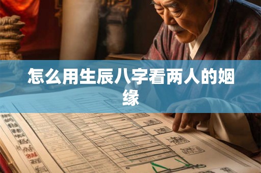 怎么用生辰八字看两人的姻缘