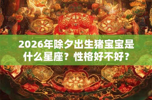 2026年除夕出生猪宝宝是什么星座？性格好不好？