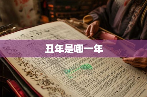 丑年是哪一年