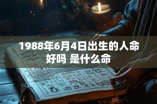 1988年6月4日出生的人命好吗 是什么命