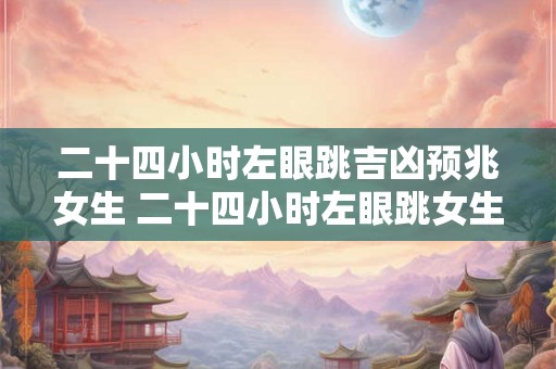 二十四小时左眼跳吉凶预兆女生 二十四小时左眼跳女生吉凶如何
