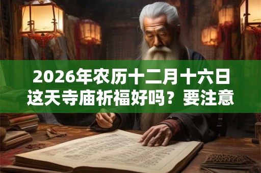 2026年农历十二月十六日这天寺庙祈福好吗？要注意什么？