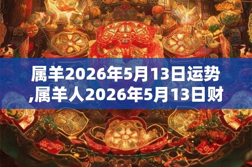 属羊2026年5月13日运势,属羊人2026年5月13日财运,生肖羊2026年5月13日运势