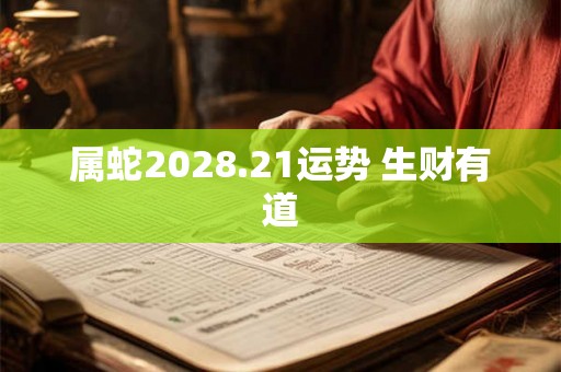 属蛇2028.21运势 生财有道
