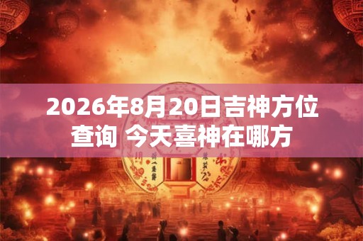 2026年8月20日吉神方位查询 今天喜神在哪方