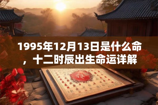 1995年12月13日是什么命，十二时辰出生命运详解