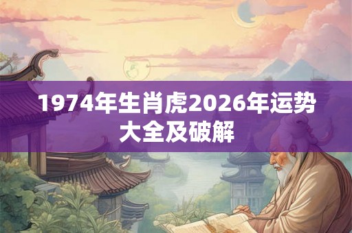 1974年生肖虎2026年运势大全及破解