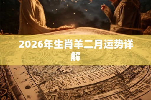 2026年生肖羊二月运势详解