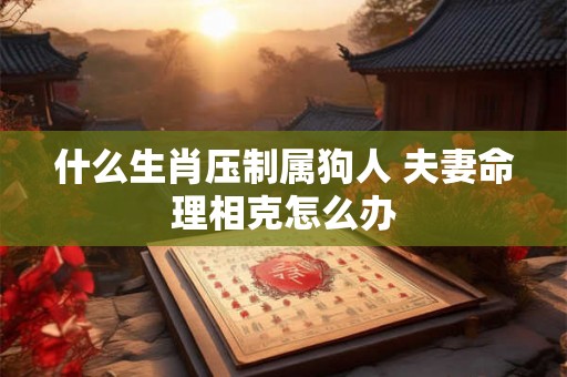 什么生肖压制属狗人 夫妻命理相克怎么办