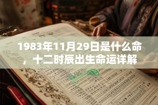 1983年11月29日是什么命,十二时辰出生命运详解 1983年11月29日是什么命,十二时辰出生命运详解