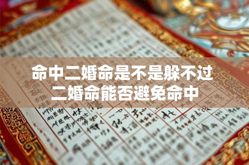 命中二婚命是不是躲不过 二婚命能否避免命中
