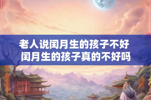 老人说闰月生的孩子不好 闰月生的孩子真的不好吗