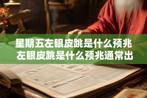 星期五左眼皮跳是什么预兆 左眼皮跳是什么预兆通常出现在星期五