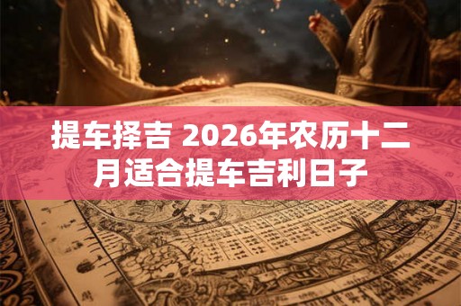 提车择吉 2026年农历十二月适合提车吉利日子