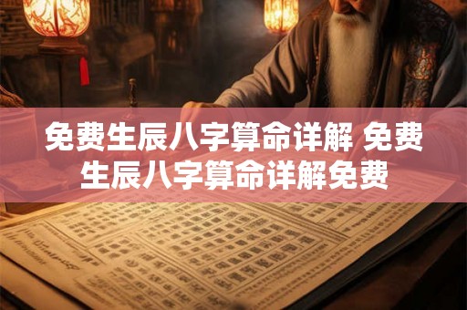 免费生辰八字算命详解 免费生辰八字算命详解免费 免费生辰八字算命详解 免费生辰八字算命详解免费