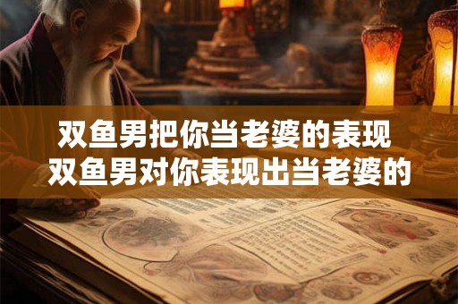 双鱼男把你当老婆的表现 双鱼男对你表现出当老婆的行为特征是哪些