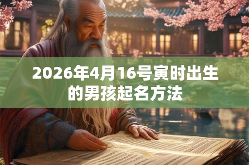 2026年4月16号寅时出生的男孩起名方法 2026年4月16号寅时出生的男孩起名方法