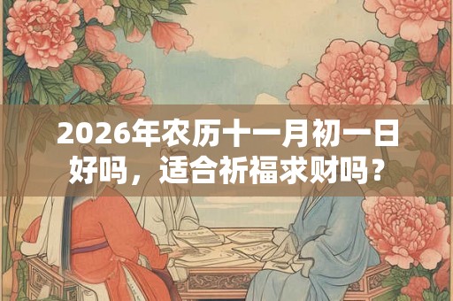 2026年农历十一月初一日好吗，适合祈福求财吗？