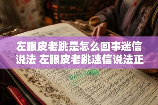 左眼皮老跳是怎么回事迷信说法 左眼皮老跳迷信说法正确吗