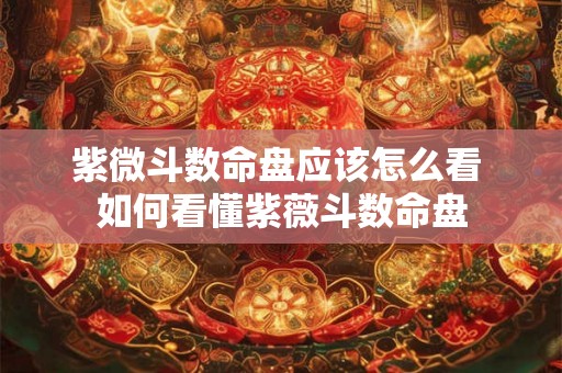 紫微斗数命盘应该怎么看 如何看懂紫薇斗数命盘