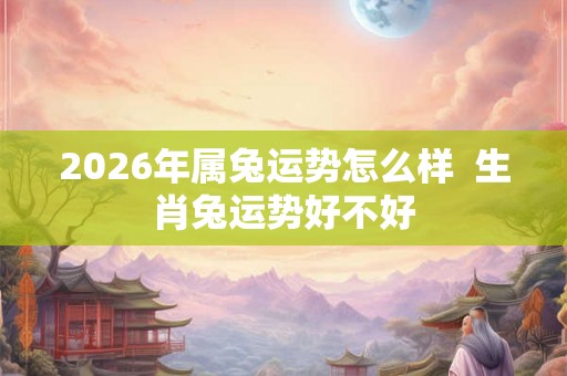2026年属兔运势怎么样  生肖兔运势好不好