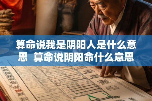 算命说我是阴阳人是什么意思  算命说阴阳命什么意思