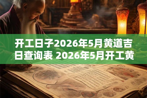 开工日子2026年5月黄道吉日查询表 2026年5月开工黄道吉日表在哪查
